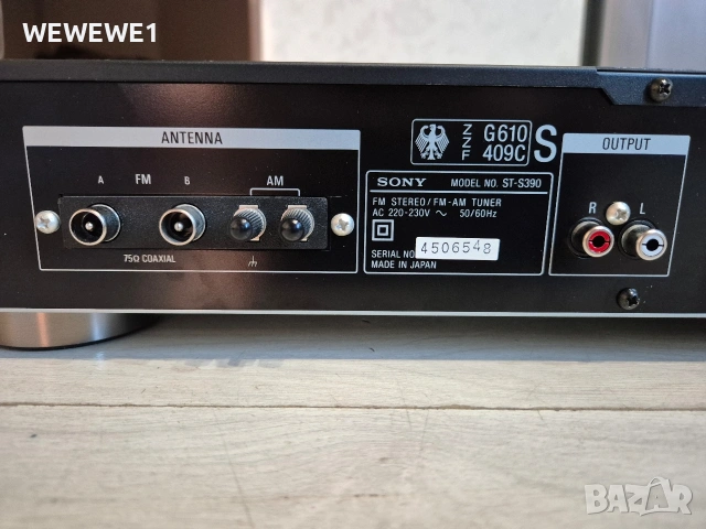 SONY ST S390, снимка 6 - Ресийвъри, усилватели, смесителни пултове - 53002973