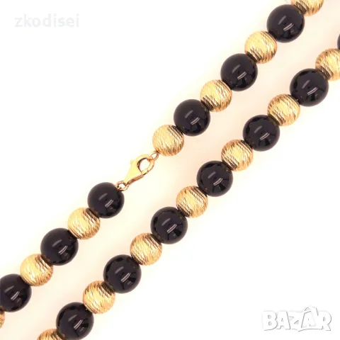 Златен синджир с топчета 19,94гр. 62см. 14кр. проба:585 модел:30531-1, снимка 1