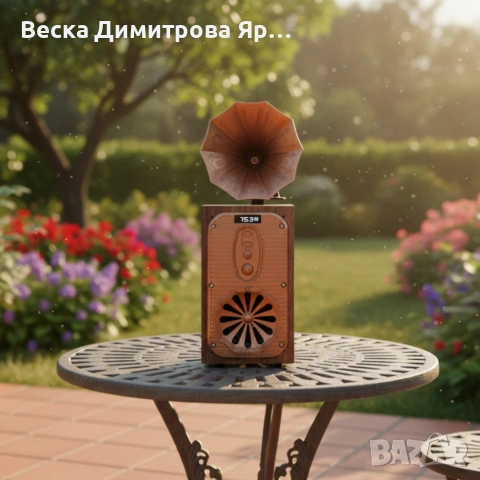 Bluetooth радио колонка AS39, 1x8W, 1200mAh, Кафяв – ретро звук, снимка 4 - Bluetooth тонколони - 53711308