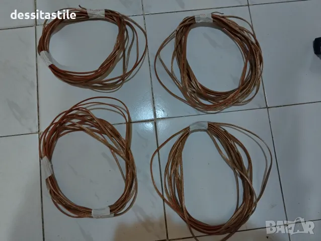 Медни многожилни силиконови кабели 2 х 1.5 кв. за говорители, тонколони или друго 4 бр.