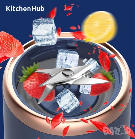 Мини блендер подходящ за различни сокове и смутита, снимка 3 - Блендери - 52120782