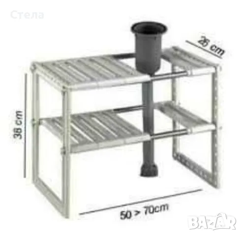 Подвижна етажерка за под мивка