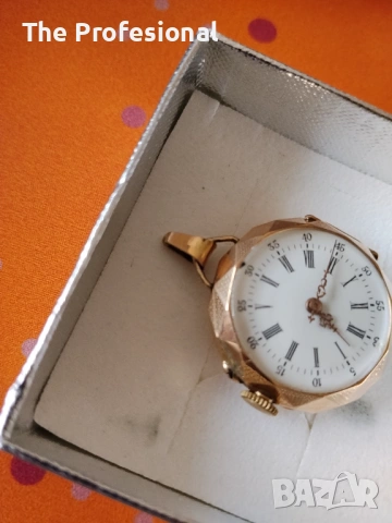 Джобен златен часовник, снимка 3 - Антикварни и старинни предмети - 53720260