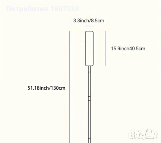 Супер тънък моп за почистване на труднодостъпни места, снимка 2 - Мопове, кофи, четки и метли - 44767293