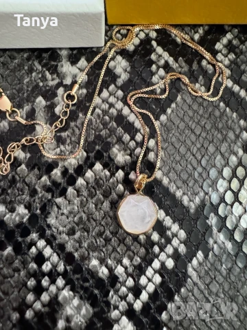 Колие seren розов кварц, снимка 3 - Колиета, медальони, синджири - 50671443