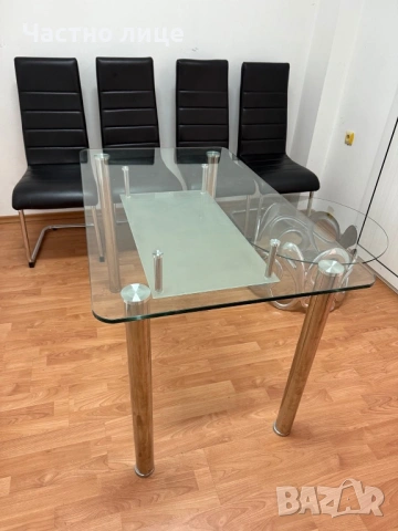 Маса за хранене с четири стола , снимка 2 - Маси - 53067700