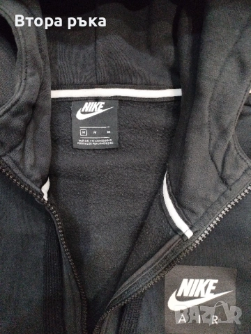 МЪЖКО ГОРНИЩЕ NIKE NSW NIKE AIR HOODIE FZ FLC BLACK оригинален , снимка 7 - Спортни дрехи, екипи - 52547706