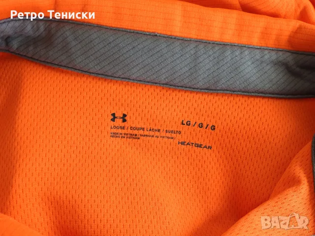 Поло тениска Under armour — Мъже размер L Оранжево, снимка 3 - Тениски - 56314898