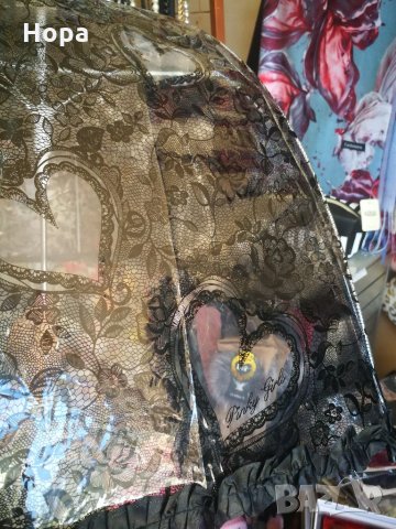 Черен прозрачен чадър, снимка 4 - Други - 34248137