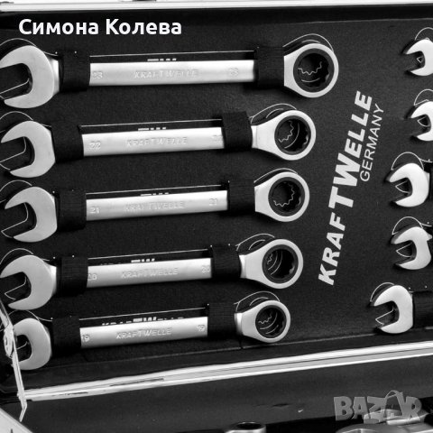 ✨22БР. ПРАВИ ЗВЕЗДОГАЕЧНИ ТРЕСЧОТЪЧНИ КЛЮЧОВЕ KRAFTWELLE 6-32MM В КУФАР, снимка 2 - Ключове - 40368356