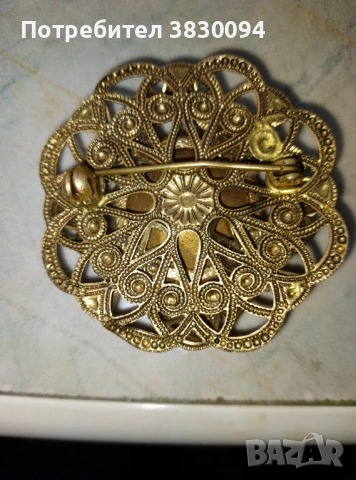 Стара Филигранна Брошка, снимка 3 - Други ценни предмети - 53355087