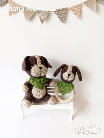 Плетени бебешки дрънкалки, гризалки, чесалки, детска играчка, подарък за бебе, снимка 4 - Дрънкалки и чесалки - 41223982