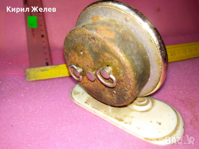 SLAVA MADE in USSR Стар КОЛЕКЦИОНЕРСКИ РУСКИ БУДИЛНИК МЕХАНИЧЕН НАСТОЛЕН ЧАСОВНИК СЛАВА СССР 13696, снимка 6 - Антикварни и старинни предмети - 44536257