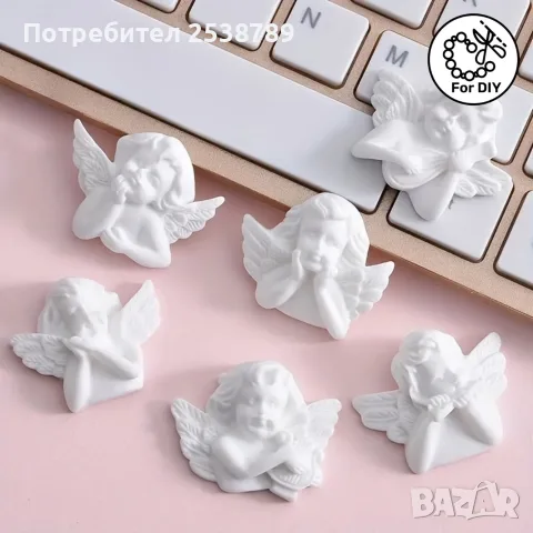 Ангелчета от смола – 30+ бр., украса за кръщене, подаръчета и декорация