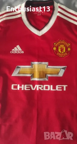Чисто нова домакинска фланелка на Манчестър Юнайтед сезон 2015/16 размер XS, снимка 2 - Спортни дрехи, екипи - 50676098