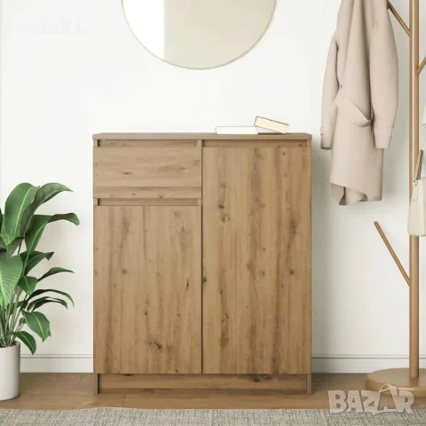 vidaXL Бюфет с чекмеджета, дъб артизан, 71x35x84 см, инженерно дърво, снимка 3 - Бюфети - 56148256