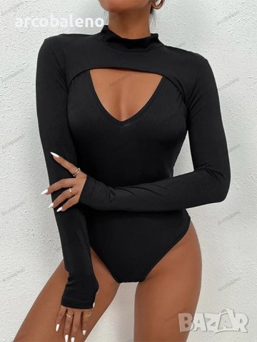 Елегантно дамско боди с фалшиви дълги ръкави, снимка 8 - Корсети, бюстиета, топове - 42004037