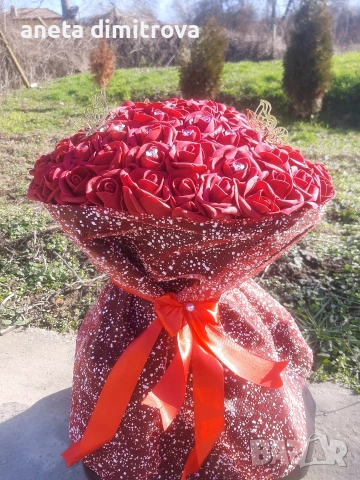 Букети от рози от фоам.