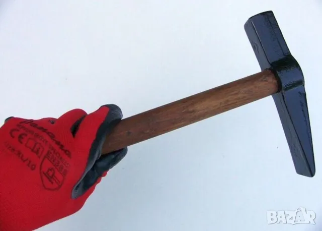 Нов Оригинал Класически Български Зидарски Дюлгерски ЧУК 920 грама с дървена дръжкa 300 мм 280425, снимка 4 - Други инструменти - 50074607