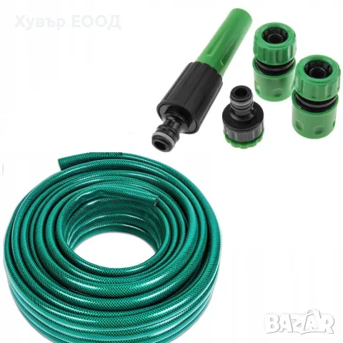Градински маркуч 1/2" 15 метра с комплект за свързване , снимка 2 - Напояване - 49446568