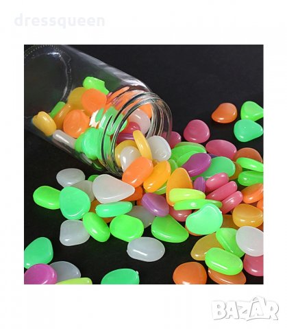 3146 Светещи  градински камъни 100бр, снимка 2 - Градински мебели, декорация  - 34238027