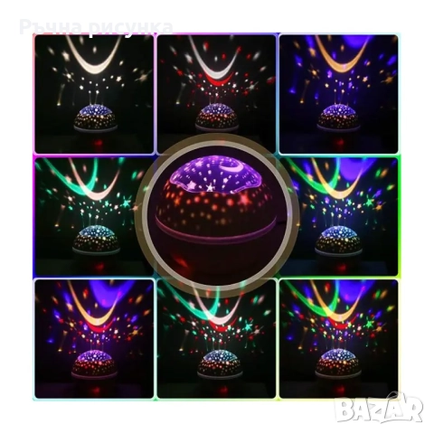 Лампа проектор на звездното небе ,луна  и звезди, снимка 10 - Декорация за дома - 30256855