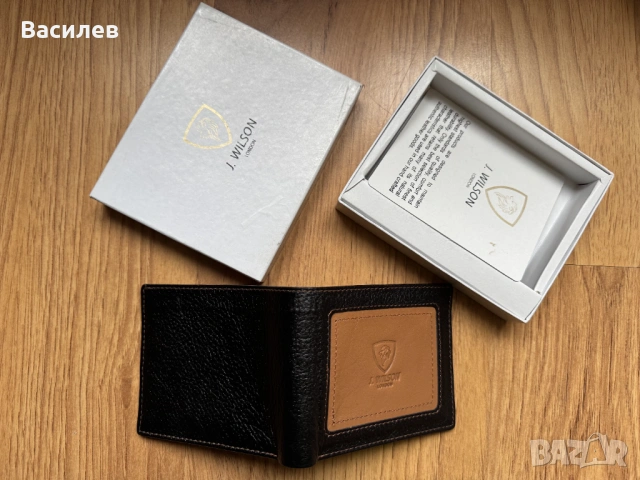 J. Wilson мъжки портфейл портмоне естествена кожа внос Англия , снимка 4 - Портфейли, портмонета - 47299404