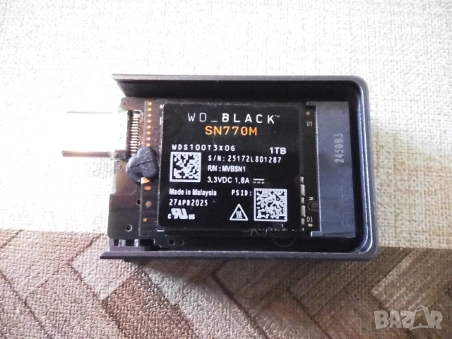 SSD wd_black SN770M NVMe 1TB(2230) + Sharge disk enclosure, снимка 3 - Твърди дискове - 55962886