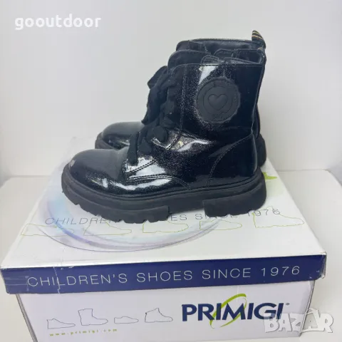 Primigi, Боти с лачен ефект, Черен/Неоново розово, снимка 2 - Детски боти и ботуши - 48210472