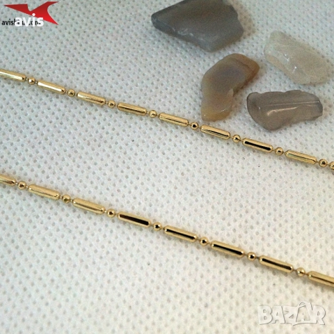 Синджир с 14К златно покритие 254561, снимка 2 - Колиета, медальони, синджири - 52942565