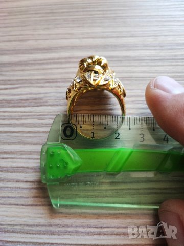Масивен пръстен от медицинска стомана с лъвска глава , снимка 7 - Пръстени - 41792010
