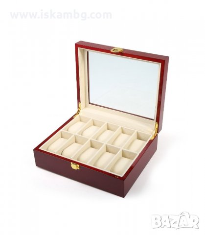 ЛУКСОЗНА ДЪРВЕНА КУТИЯ ЗА ЧАСОВНИЦИ ЗА 10 БР. - код 2171, снимка 9 - Други - 33948040