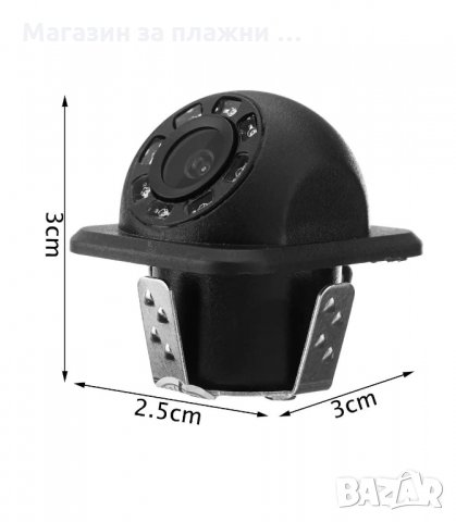 ВОДОУСТОЙЧИВА КАМЕРА ЗА ЗАДНО ВИЖДАНЕ С НОЩЕН РЕЖИМ С ХОРИЗОНТАЛЕН МОНТАЖ - код 2838, снимка 8 - Аксесоари и консумативи - 34150526