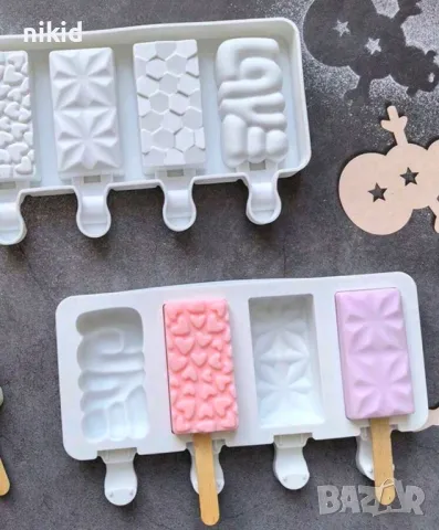 Love сърца килийки сладолед Popsicle Попсикъл молд силиконова форма калъп направа десерти