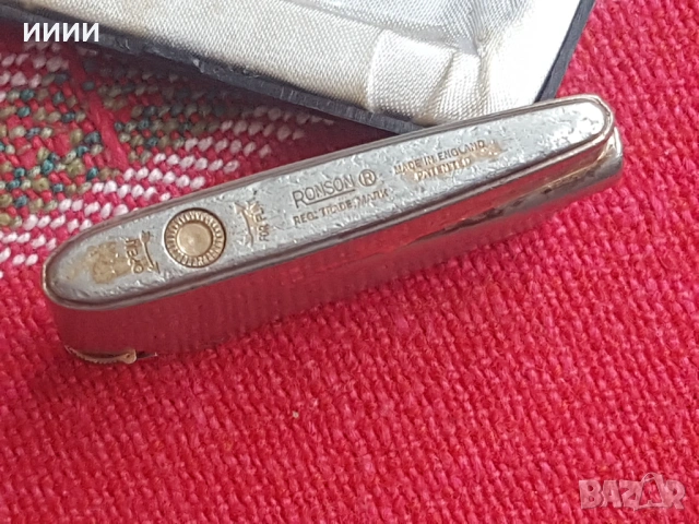 Газова запалка RONSON, снимка 4 - Антикварни и старинни предмети - 53452797