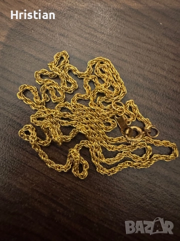Позлатен синджир, снимка 3 - Колиета, медальони, синджири - 52282217