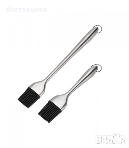 СТОМАНЕНА ДРЪЖКА - Силиконова четка с метална дръжка за мазане, снимка 4 - Аксесоари за кухня - 34265584