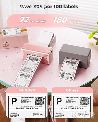 Нов WiFi принтер за етикети термопринтер компютри и мобилни устройства, снимка 6 - Друга електроника - 42316175