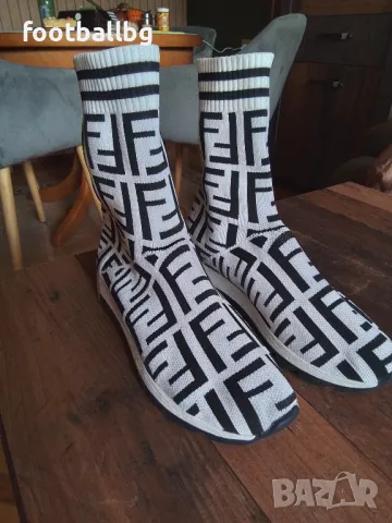 Дамски високи сникърси 🔝🔝40 номер бяло и черно , снимка 8 - Маратонки - 49556350