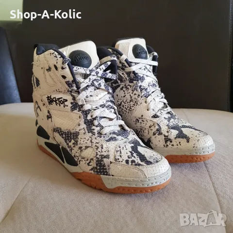 Rare Melody Ehsani X REEBOK Blacktop Pump Wedge Snakeskin "Python" Sneakers, снимка 2 - Дамски боти - 47872487