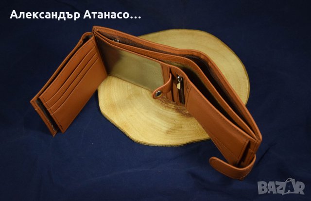 Лазерно гравирано мъжко портмоне от италианска естествена кожа , снимка 5 - Портфейли, портмонета - 42195791