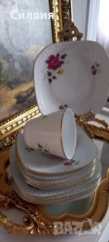 Порцеланова чаши с чинийки , снимка 2 - Чаши - 53065771