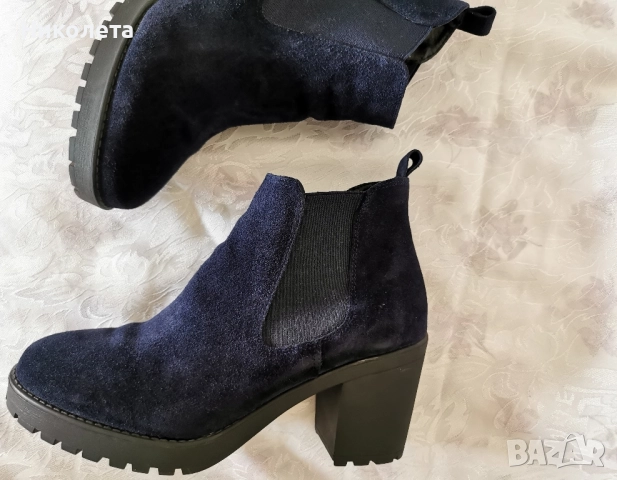 Дамски боти от велур, снимка 6 - Дамски боти - 51997353