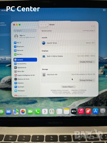 Лаптоп Apple MacBook M1, 8GB ram, 128GB SSD, снимка 4 - Лаптопи за работа - 52684502