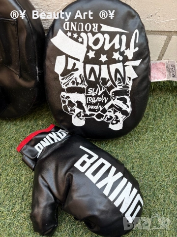 Боксов комплект с ръкавици и тренировъчни лапи, снимка 3 - Други - 53849798