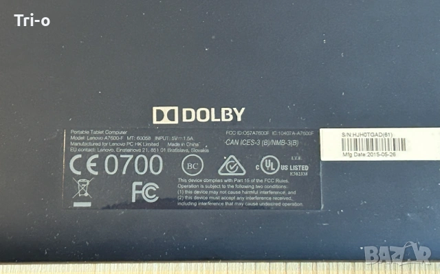 LENOVO TAB A7600F, снимка 8 - Таблети - 53078333