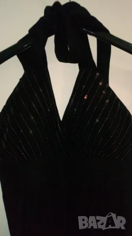 Дамски топ в черно с пайети , снимка 3 - Корсети, бюстиета, топове - 48299838