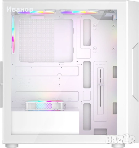 Компютърна кутия 1stPlayer TRILOBITE T7, бял - T7-WH-4F1-W, снимка 5 - Захранвания и кутии - 53300933