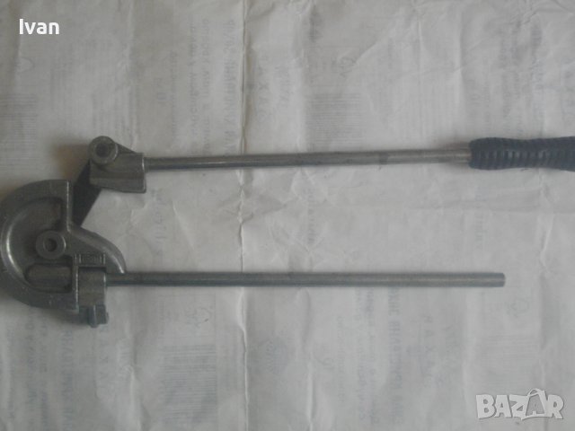 Немски Ръчен Тръбогиб 16 мм-Уред Огъване Меки/Полутвърди Тръби-Масивен 47см-0-180Градуса/Радиус 50мм, снимка 4 - Други инструменти - 44495514