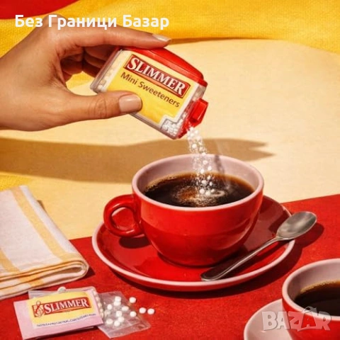 Нов Подсладител таблетки Slimmer Sweet Mini 2000 броя заместител захар, снимка 4 - Хранителни добавки - 53824658